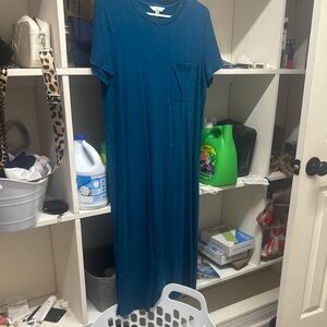 Time and Tru Teal Maxi Dress